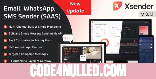 XSender v3.2.3 - Bulk Email, SMS and WhatsApp Messaging Application - nulled