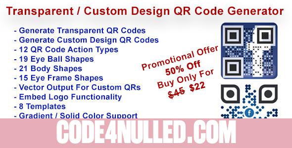 Transparent & Custom Design QR Code Generator