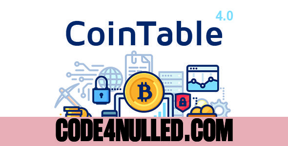Coin Table v4.0 - Cryptocurrency Markets, ICOs & Mining CMS
