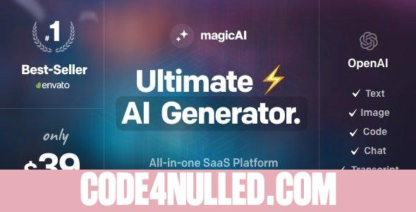 MagicAI v2.0.8 - OpenAI Content, Text, Image, Chat, Code Generator as SaaS