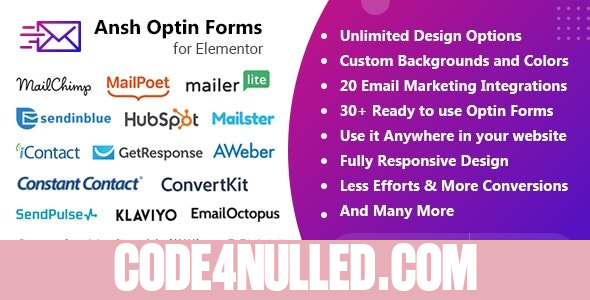 Ansh v2.0.0 - Optin Forms For Elementor