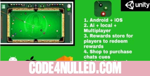 Billiards Multiplayer v1.0 – 8 Ball Pool (With AI and reward store) Android + IOS