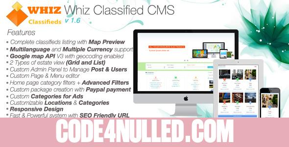 WhizClassified v1.6 - Classifieds CMS