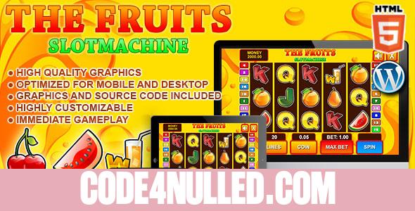 Slot Machine The Fruits - HTML5 Casino Game