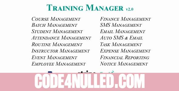 Training Manager v2.0 - Ultimate Training / Coaching / Learning Center Management System