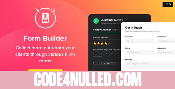 Form Builder v1.1.0 - WordPress Form plugin