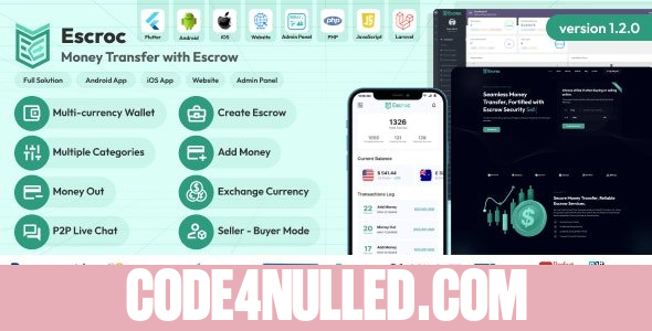 Escroc v1.2.0 - Money Transfer with Escrow Full Solution - nulled
