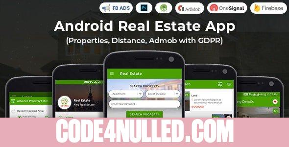 Android Real Estate App v1.5 - Properties, Distance, Admob with GDPR