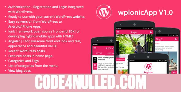 Ionic Wordpress RESTAPI (wpIonicApp V1.0) - News / Magazine / Blogs