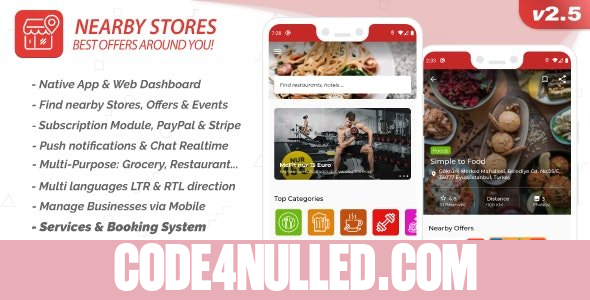 Nearby Stores Android v2.5.1 - Offers, Events, Multi-Purpose, Restaurant, Services & Booking