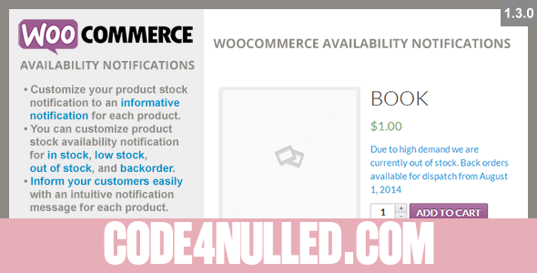 WooCommerce Availability Notifications v1.4.2
