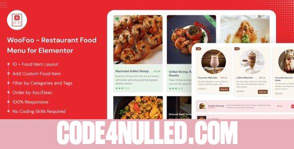 WooFoo v1.0.5 - Restaurant Food Menu for Elementor