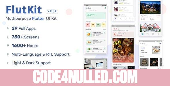 FlutKit v10.1 - Flutter UI Kit