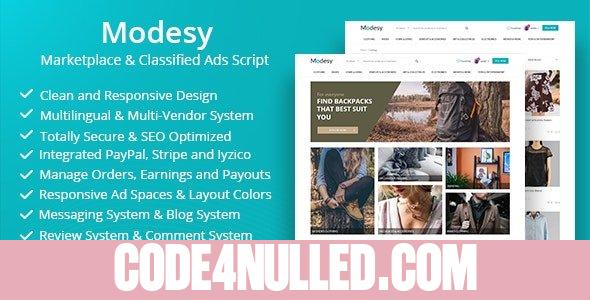 Modesy v1.8 - Marketplace & Classified Ads Script - nulled