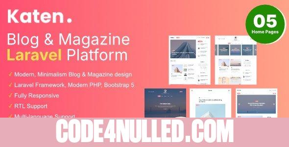Katen v1.1.6 - Blog & Magazine Laravel Script