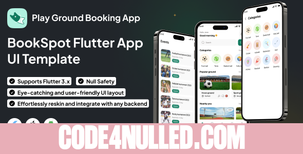 BookSpot UI Template v1.0 - Play Ground Booking App