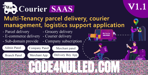 We Courier SAAS v1.1 - Multi-Tenancy courier and logistics management - nulled
