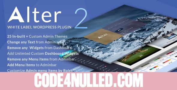 WpAlter v2.3.6 - White Label Wordpress Plugin