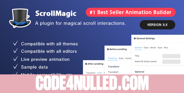 Scroll Magic v4.1.1 - Scrolling Animation Builder Plugin