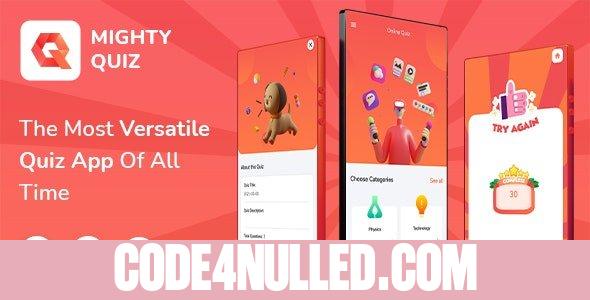 MightyQuiz - Flutter Online Quiz App with Firebase Backend + Admin Panel
