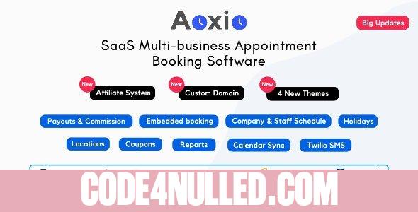 Aoxio v2.2 - SaaS Multi-Business Service Booking Software - nulled