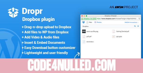 Dropr - Dropbox Integration plugin for WordPress