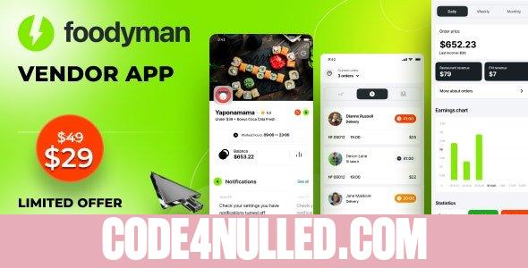 Foodyman v2023-4 - Vendor App (iOS & Android)