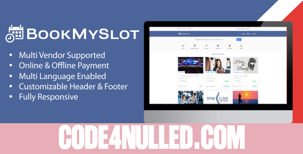 BookMySlot v1.1.0 - Multi Vendor Appointment Booking PHP Software