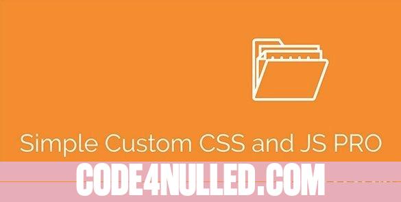 Simple Custom CSS and JS PRO v4.26