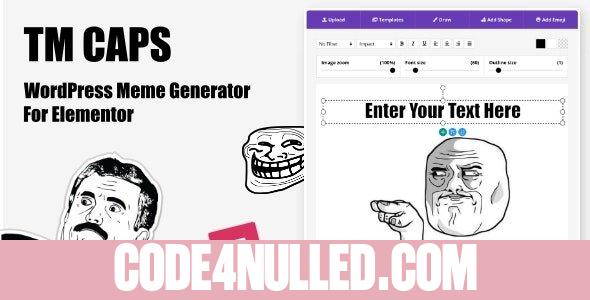 TM CAPS v1.0 - WordPress Meme Generator For Elementor