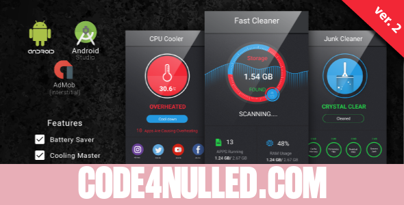 Fast Cleaner & Battery Saver with Admob Ads