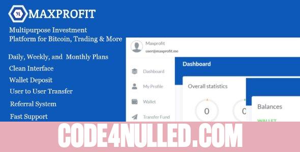 Max Profit v2.2 - Online Multipurpose Investment Platform
