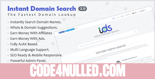 Instant Domain Search Script v2.0