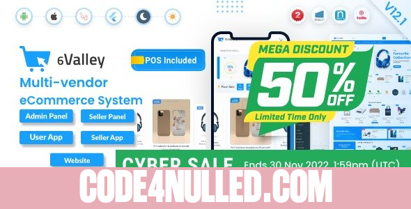 6valley Multi-Vendor E-commerce v12.1 - Complete eCommerce Mobile App, Web, Seller and Admin Panel - nulled