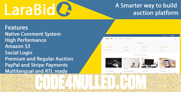 LaraBid v4.0.1 - A Laravel PHP Auction Platform