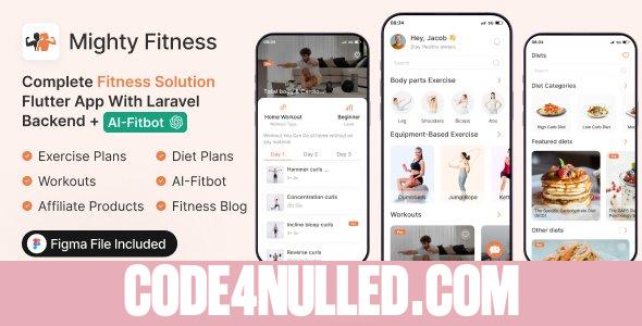 MightyFitness v8.0 - Complete Fitness Solution Flutter App With Laravel Backend + ChatGPT (AIFitbot)