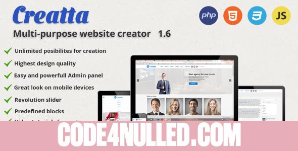 Creatta - multipurpose PHP website builder