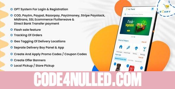 eCart v3.0.0 - Grocery, Food Delivery, Fruits & Vegetable store, Full Android Ecommerce App