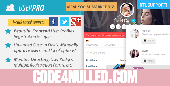 UserPro v3.7.1 - User Profiles with Social Login
