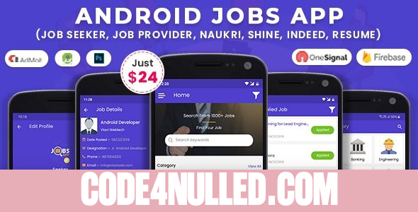 Android Jobs App v1.3 - Job Seeker, Job Provider, Naukri, Shine, Indeed, Resume