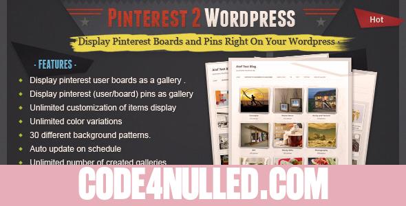 Pinterest to WordPress Plugin v1.1.0