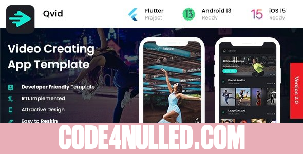 Qvid v3.0.0 - 2 App Template - Video Creating App Short Video App