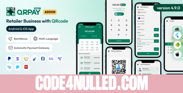 QRPay Agent v4.9.0 - Retailer Business with QR Code Android and iOS App