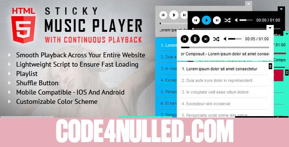 Sticky HTML5 Music Player With Continuous Playback