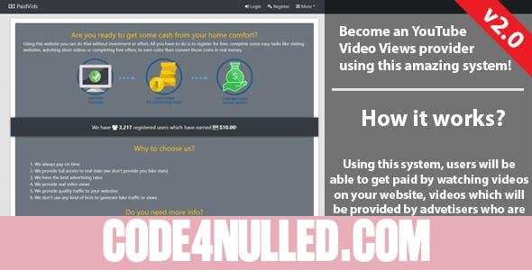 PaidVids v2.0.1 - Paid to watch system!