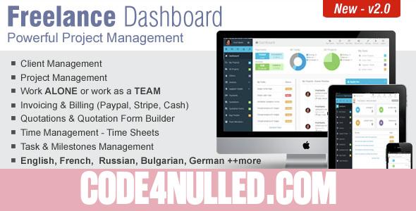 Freelance Dashboard v2.0 - Project Management CRM Software