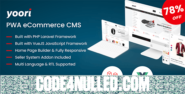 YOORI v1.0.1 - Laravel Vue Multi-Vendor PWA eCommerce CMS