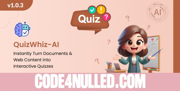 AI Powered Quiz Generator - QuizWhiz AI - Built With Laravel v1.0.3