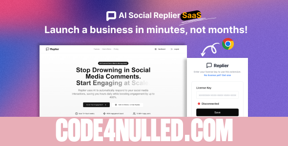 AI Social Replier SaaS v1.0 - GPT Response Generator