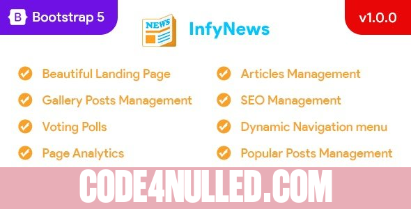 News v1.0.0 - Laravel News and Magazines & Blog / Articles PHP script
